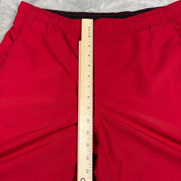 Vintage Nike Swim Shorts Men Small Red Black Silver Tag Board Trunks Embroidered - Picture 11 of 12